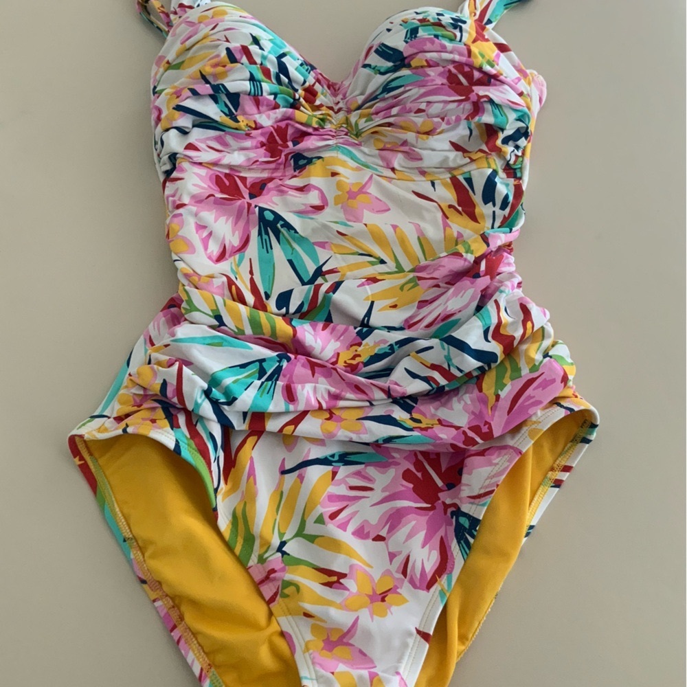 BLEU Rod Beattie Floral One Piece Swimsuit